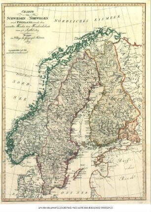 Charte von Schweden, Norwegen und Finnland : nach dem neuesten Frieden von Friedrichshamm vom 17t Septbr. 1809