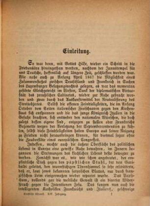 Allgemeine kirchliche Chronik. 14. 1867 (1868)