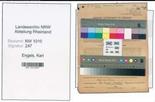 Entnazifizierung Karl Engels , geb. 17.01.1903 (Juwelier)