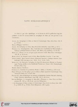 Note Bibliographique