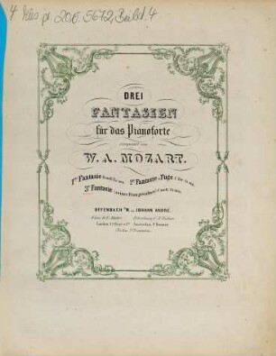 Drei Fantasien für das Pianoforte, 3. 3te Fantasie Cmoll