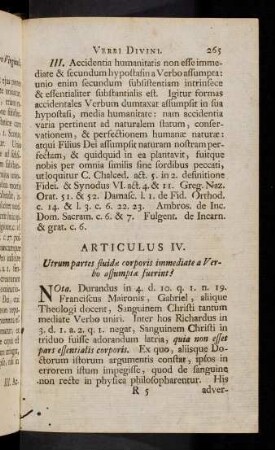 265-274, Articulus IV