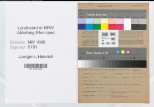 Entnazifizierung Heinrich Juergens, geb. 31.08.1921 (Sachbearbeiter)
