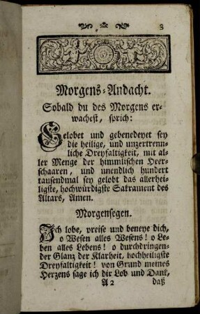 Morgens-Andacht. - [Ergebung in den Willen Gottes.]