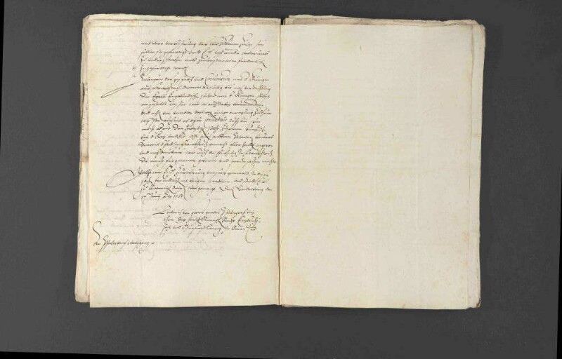 Mission einer Gesandtschaft von Pfalzgraf Wolfgang, Herzog Christoph von Württemberg, Landgraf Philipp von Hessen und Markgraf Karl II. von Baden-Durlach nach Frankreich und England zwecks Vereinigung der protestantischen Kirchen.
