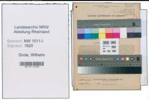 Entnazifizierung Wilhelm Grote , geb. 28.11.1898 (Geschaeftsinhaber)