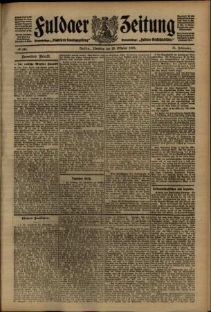 Zweite Ausgabe vom Dienstag, den 20. Oktober 1908.