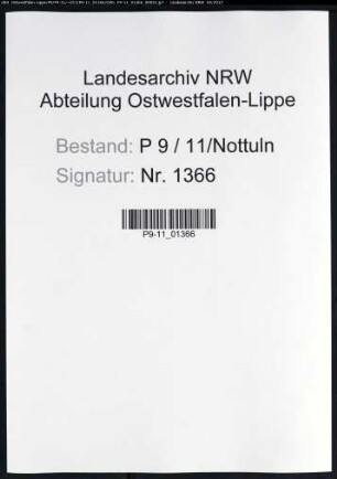 Sterberegister Standesamt Nottuln