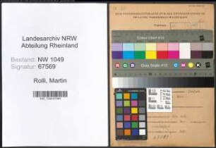 Entnazifizierung Martin Rolli , geb. 11.02.1913 (Schlosser)