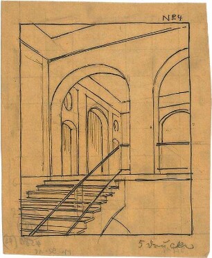 Pfann, Paul; Übungsblätter zur Perspektive - Treppe u. Rundbögen (Perspektive)