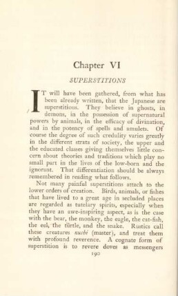 Chapter VI. Superstitions