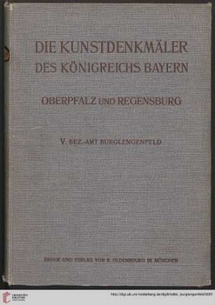 2,5: Kunstdenkmäler des Königreichs Bayern: Bezirksamt Burglengenfeld