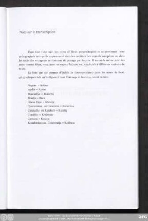 Note sur la transcription