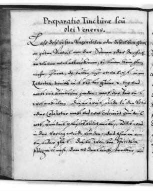 Praeparatio Tincturae seu olei Veneris