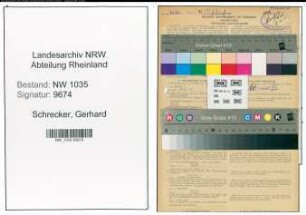 Entnazifizierung Gerhard Schrecker , geb. 23.04.1898 (Chemiker)
