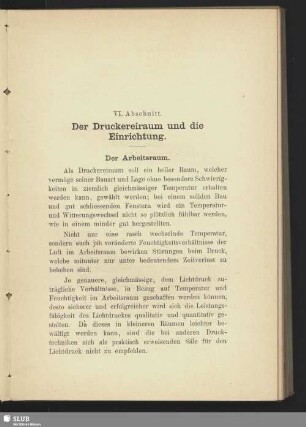 Der Arbeitsraum