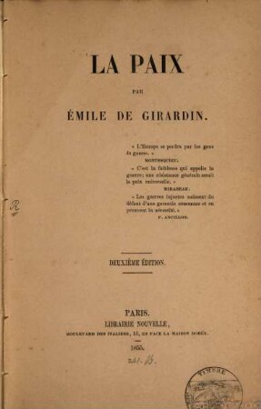 La paix