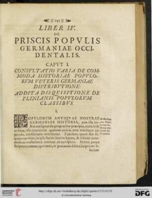 Liber IV. De priscis populis germaniae occidentalis