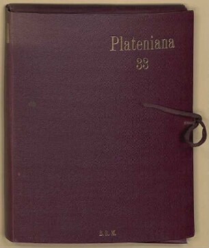 Nachlass von August Graf von Platen-Hallermünde (1796 - 1835) - BSB Plateniana, 33. August Graf von Platen-Hallermünde (1796 - 1835) Nachlass: Dramatische Fragmente - BSB Plateniana 33
