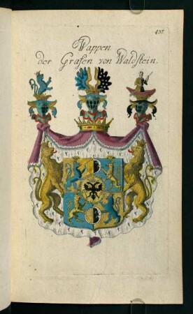 437r-437v, 437. Wappen der Grafen von Waldstein