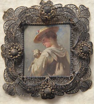 Schäferin. Miniatur aus der Sammlung Loewe