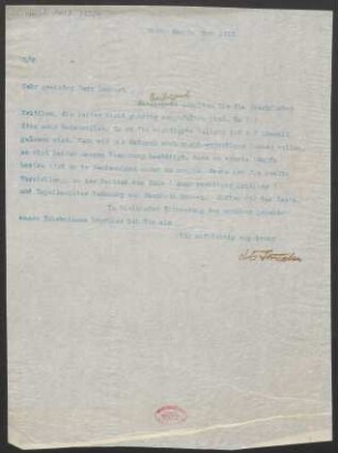 Brief an Sylvio Lazzari : 06.03.1913