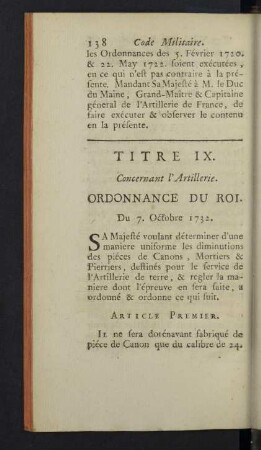 Titre IX.