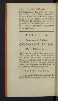 Titre IX.