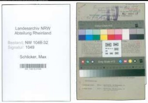 Entnazifizierung Max Schlicker , geb. 18.12.1892 (Beamter)