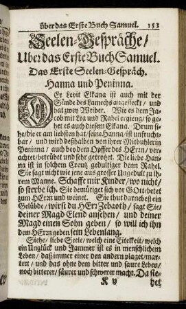 Seelen-Gespräche/ Uber das Erste Buch Samuel.