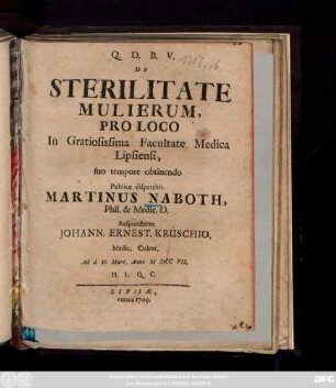 De Sterilitate Mulierum