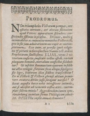 Prodromus.