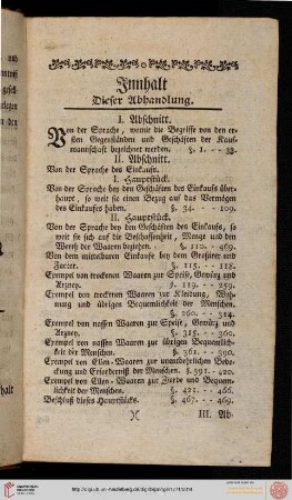 Inhalt dieser Abhandlung