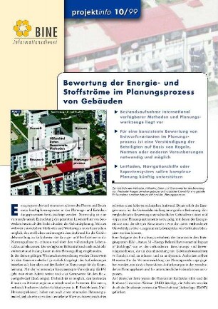 Bewertung der Energie- und Stoffströme im Planungsprozess von Gebäuden.