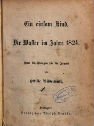 Ottilie Wildermuths Jugendschriften, 1