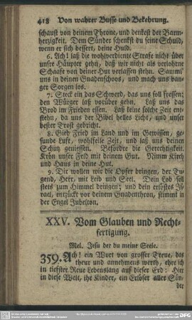 XXV. Vom Glauben und Rechtfertigung