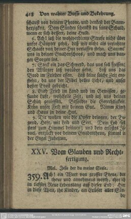 XXV. Vom Glauben und Rechtfertigung