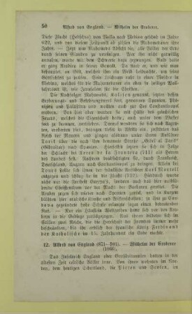 12. Alfred von England (871-901). - Wilhelm der Eroberer (1066)