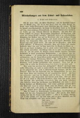 Mittheilungen aus dem Schul- und Lehrerleben : Licht und Schatten