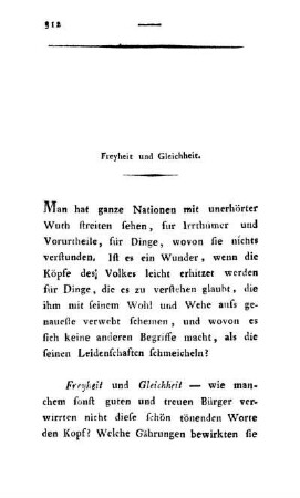 Freyheit und Gleichheit.