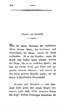 Freyheit und Gleichheit.