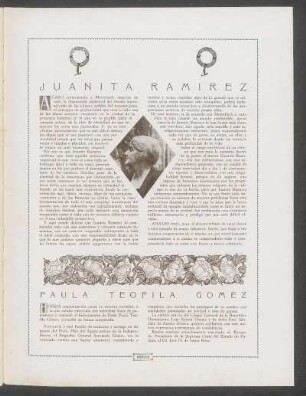 [Necrología de] Juanita Ramírez [y] Paula Teófila Gómez