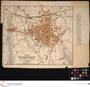 Plan von Hildesheim nebst nächster Umgebung