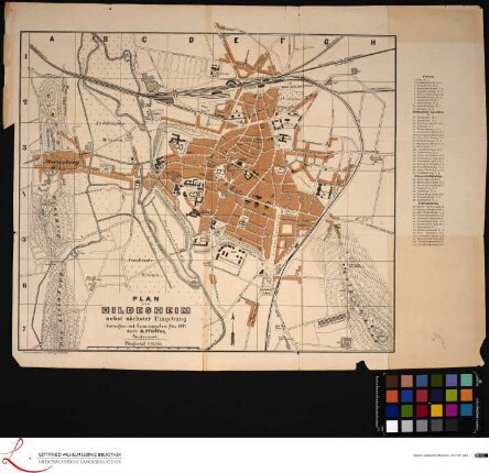 Plan von Hildesheim nebst nächster Umgebung