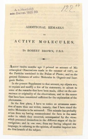 Additional Remarks on Active Molecules