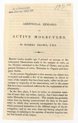 Additional Remarks on Active Molecules