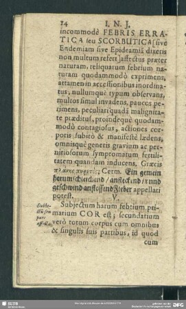 V. Subjectum harum febrium primarium ...