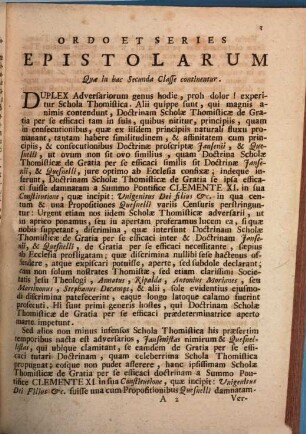 Fr. Ignatii Hyacinthi Amat De Graveson Ord. FF. Praedicatorvm Sacrae Facultatis Parisiensis Doctoris, ... Opera Omnia, 16. Continens Epistolarum Theologico-Historico-Polemicarum ad Amicum scriptarum, ... Classem Secundam