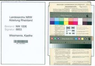 Entnazifizierung Kaethe Wissmanns , geb. 31.08.1910 ()