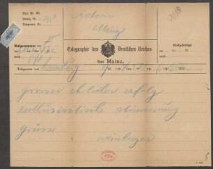 Brief an B. Schott's Söhne : 05.11.1904